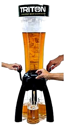 Leicht zu reinigen - wie bei jedem Produkt haben wir den gesamten Bierturm so konstruiert, dass er leicht zu reinigen und einfach zu demontieren ist. Der Bierturm mit Sockel ist 33,5" hoch und am Sockel 7,5" breit. Der Dreifuß wird von der Unterlage gelöst, indem seine Füße zur Seite geschoben werden, bis sie nicht mehr einrasten. Nach jeder Nutzung den Behälter der Zapfvorrichtung reinigen und mit reichlich Wasser ausspülen.