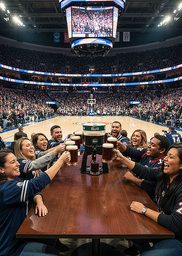 ndividuell bedruckbarer Biertower mit Kundenlogo für effektives Branding und Merchandising von Brauereien.