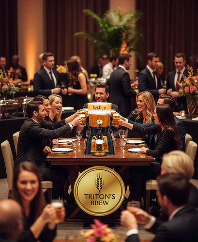 Ansicht der Einzelteile eines Bierturms, die für eine hygienische Reinigung leicht auseinandergebaut werden können.