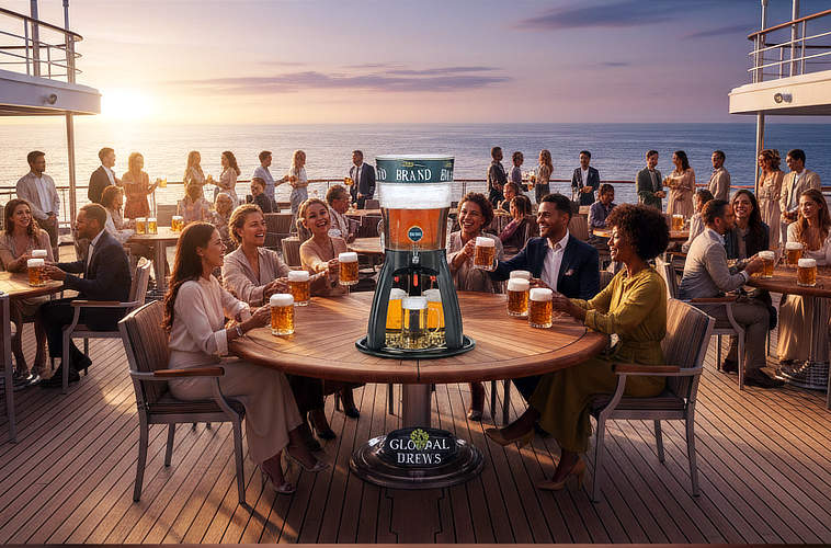 Transparente Zapfsäule aus extrem bruchfestem Polycarbonat für den harten Einsatz in Diskotheken und Festzelten.