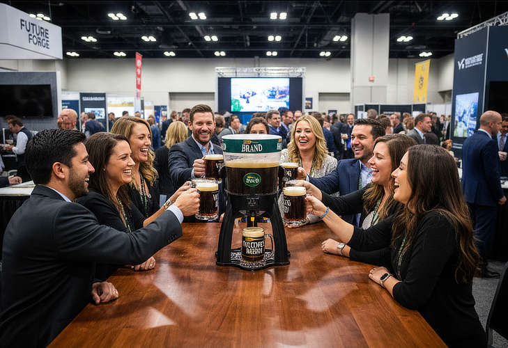 Kompakter und mobiler Zapfturm ideal für Catering-Einsätze, Buffets und mobile Getränkestationen.