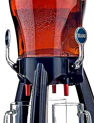 Hervorragende Materialien - wir verwenden hochwertige Materialien und eine durchdachte Konstruktion, um sicherzustellen, dass Ihre Biersäule Jahr für Jahr hervorragende Leistungen erbringt. Unsere Kunststoffe sind aus hochwertigem, lebensmittelechtem ABS und werden auch nach jahrelangem Gebrauch und Reinigen nicht stumpf oder gelb. Den Tower Behälter der Zapfvorrichtung mit klarem Wasser füllen, auf den Dreifuß montieren, und das Wasser durch die drei Zapfhähne laufen lassen. - Den Behälter der Zapfvorrichtung mit höchstens 60 ºC / 140 ºF warmem Wasser und nur mit milden Reinigungsmitteln säubern.