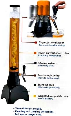 Zapf Tower: Das Bierturm-Kit besteht aus einem 3-Liter-Bierturm mit schwarzem Sockel, einer Bierturm-Kühlhülse und einem Bierturm-Reiniger. Dieses Kit bietet Ihnen das komplette Biertrinkerlebnis. Die Kühlhülse ist perfekt, um Ihr Bier im Turm kühl zu halten, was den Geschmack des Bieres bis zum Ende des Schlauches verbessert! Nachdem Sie Ihr Bier getrunken haben, können Sie den Turmreiniger verwenden, um Ihren Bierturm einfach zu reinigen und schön zu halten. Produkt-Übersicht: Alles, was Sie für das komplette Bierturm-Erlebnis brauchen Der Kunststoffschlauch ist leicht abnehmbar und lässt sich einfach befüllen Die Kühlmanschette ist ideal, um das Bier kühl zu halten, bis der Schlauch fertig ist Die Hülse lässt sich einfach per Klettverschluss um das Turmrohr legen Der Reiniger erleichtert die Reinigung des Rohrs Zusätzliche Info Der Bierturm ist 34 Zoll hoch und hat einen Sockel von 8 Zoll im Durchmesser Die Kühlhülsen sind bereits mit Freezable Gel befüllt Einfach heißes Wasser und 1 Messlöffel Reinigungspulver pro 50 Unzen Wasser in das Rohr geben und 20-25 Minuten einwirken lassen Extra Nur auf dem amerikanischen Festland erhältlich Kühlhülse vor Gebrauch nicht vollständig einfrieren